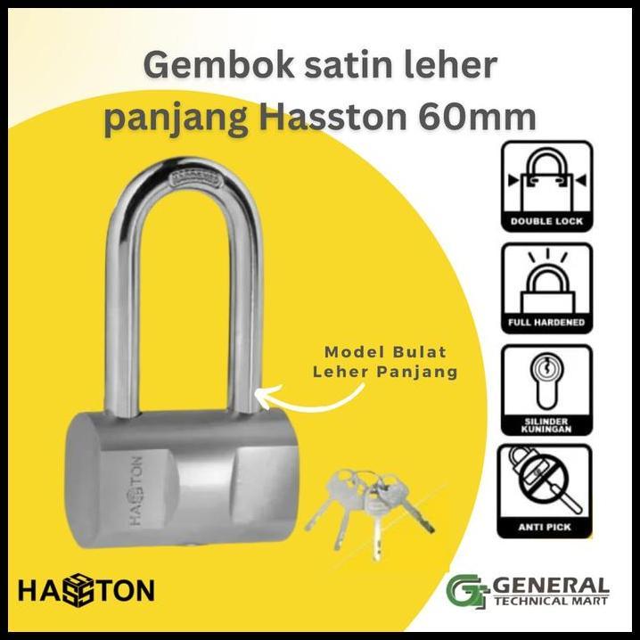 TERBARU HASSTON PROHEX- GEMBOK BULAT SATIN LEHER PANJANG 60MM, 1250-602 