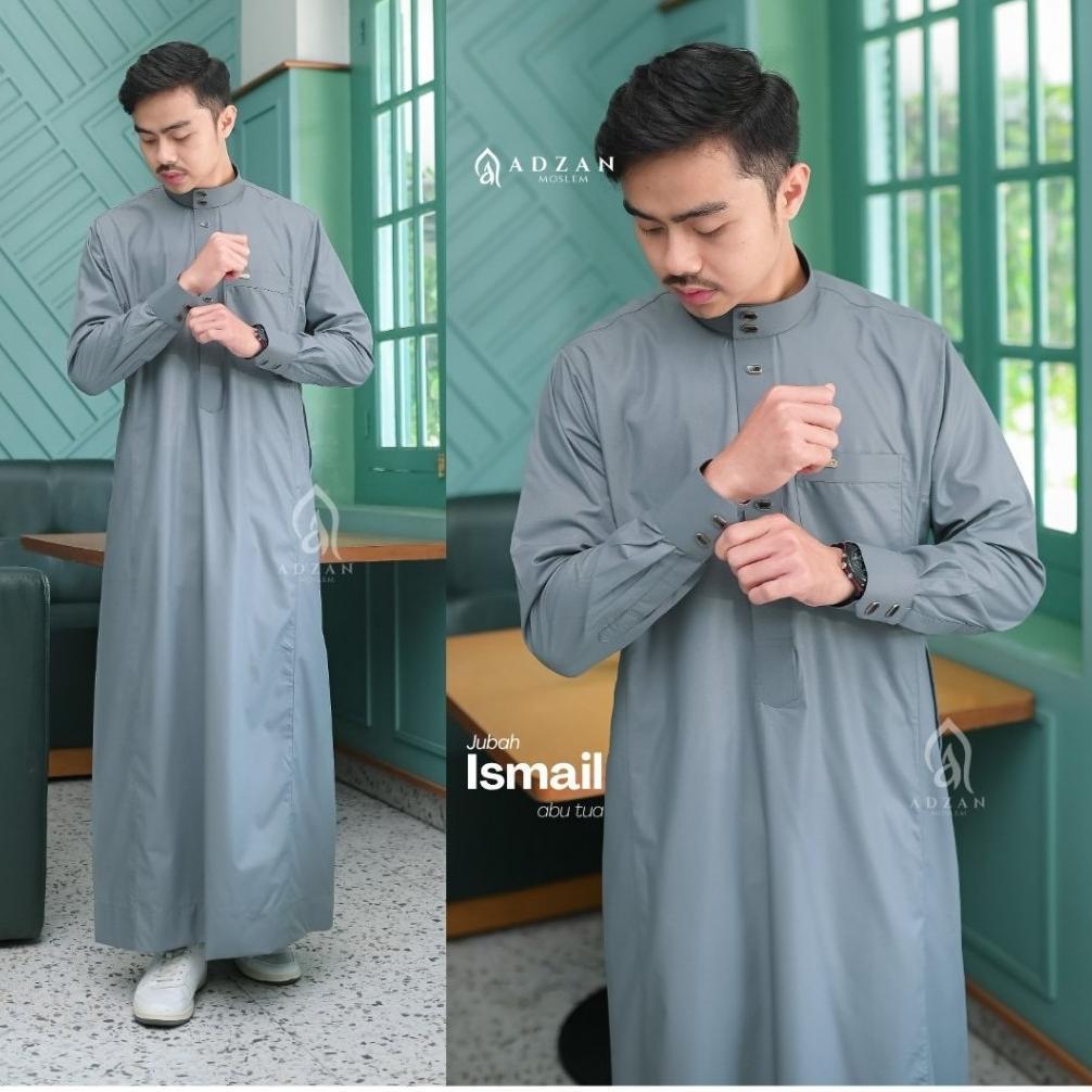 TERMURAH Avoholic.id - Jubah Gamis Pria Exclusive Ismail Warna Abu Tua
