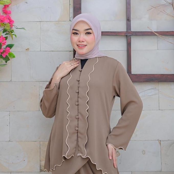 Set Rok Blouse Nania 2In1 One Setrok Nania Motif Bordir Terbaru Set Rok Lilit Bordir Setelan Rok Ale