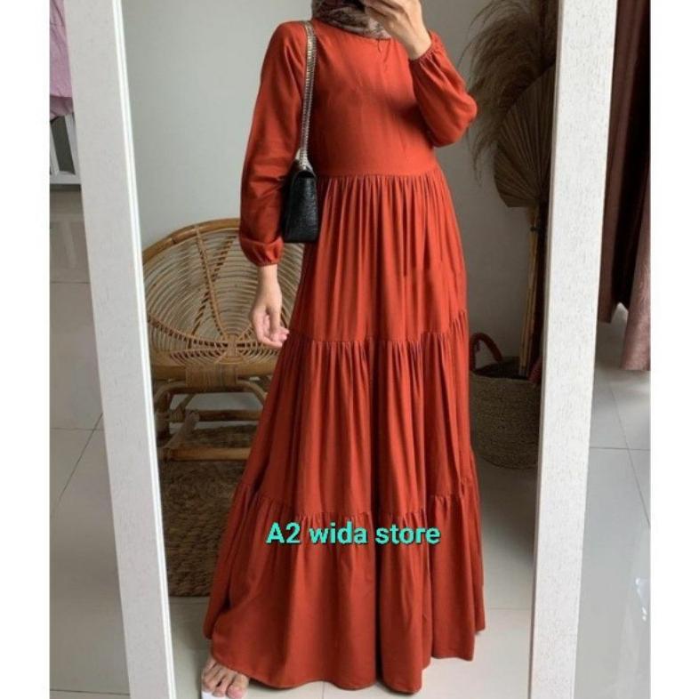CUCI GUDANG GAMIS SAR,i RAYON PREMIUM/HANUM DRESS/dress putih/gamis susun/homey dress/gamis busui//c