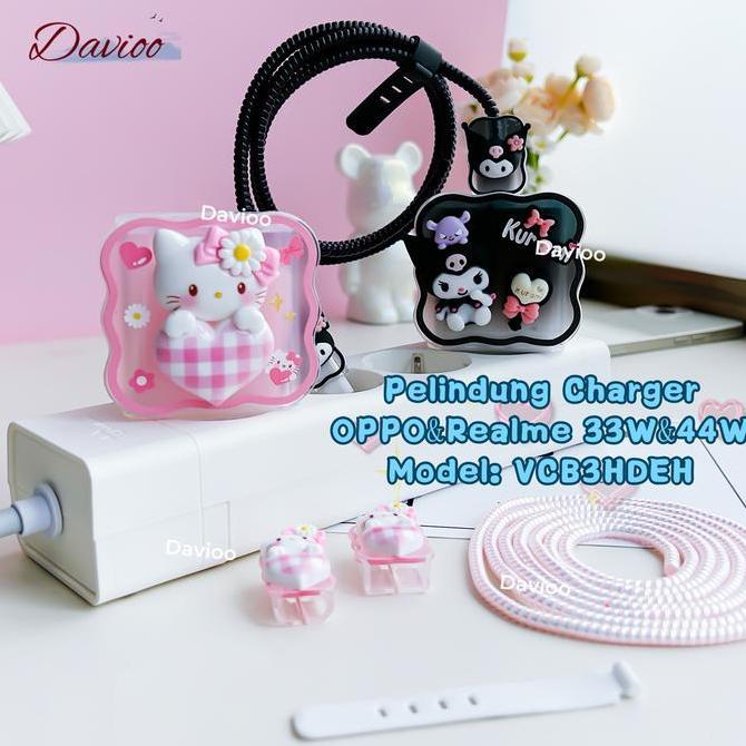 Pelindung Kabel Charger OPPO/REALME 33W | Set 5 Item Pelindung Charger