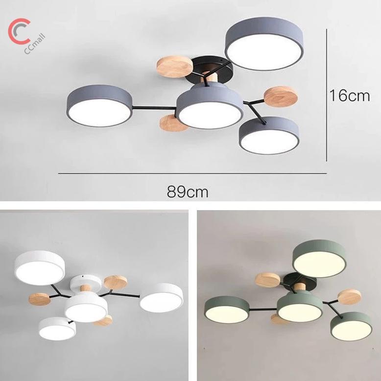 Ready stock3+1 /4+1 Lampu Gantung LED / Ruang Tamu Lampu Hias / 3 Warna Lampu Plafon Ruang Tamu