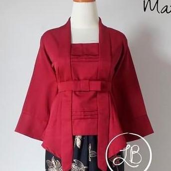 Atasan Kebaya Modern Kutubaru Hitam Dan Ivory TS