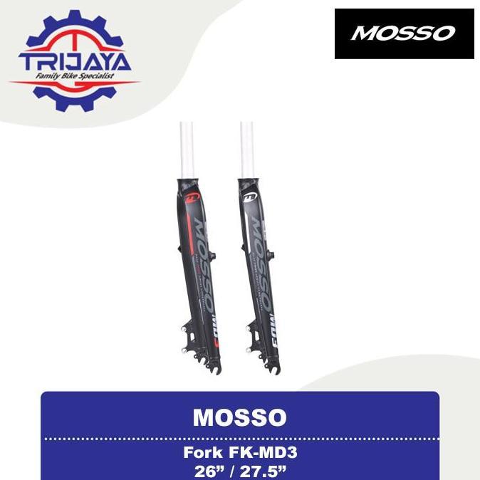 Bikes Mosso Md3 Fork Rigid Disc / V-Brake Fork Sepeda 26 / 27.5 Inch