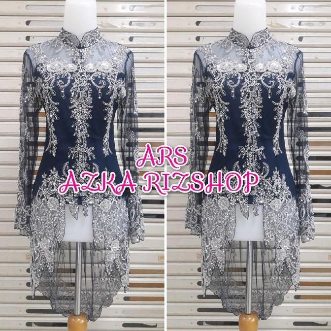 atasan kebaya wisuda kebaya pesta silver modern LM