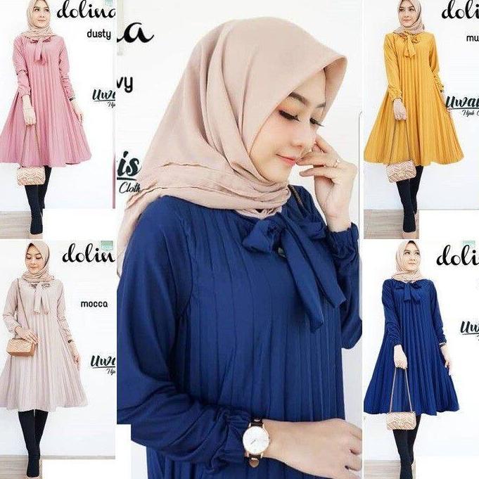 CUCI GUDANG DOLINA TUNIK / TUNIK DOLINA / TUNIK PLISKET / ATASAN PLISKET / ATASAN WANITA