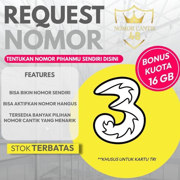 Request Nomor Khusus Nomor Tri