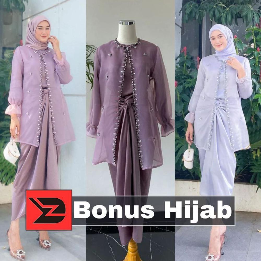 PRODUK VIRAL ZIVARA OFFICIAL - Oneset Jemma Organza Premium | Setelan Wanita Modern [READY KIRIM]