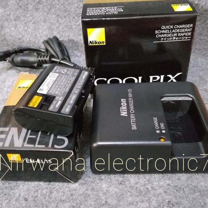 TERBARU - Baterai + Charger Nikon D7000, D7100, D7200, D610, D800, D7500