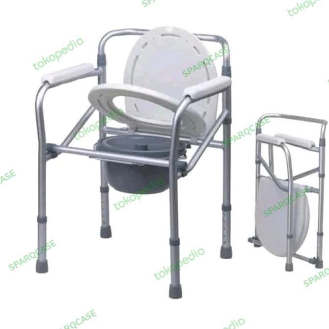 TERBARU - Korsi BAB Standar Tanpa Roda - Commode Chair Standard
