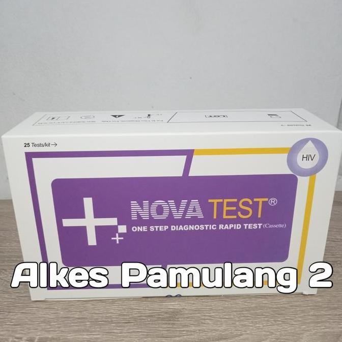 BEBAS ONGKIR - HIV 1/2 Test Serum - HIV Card Tes 25's Device Nova Test