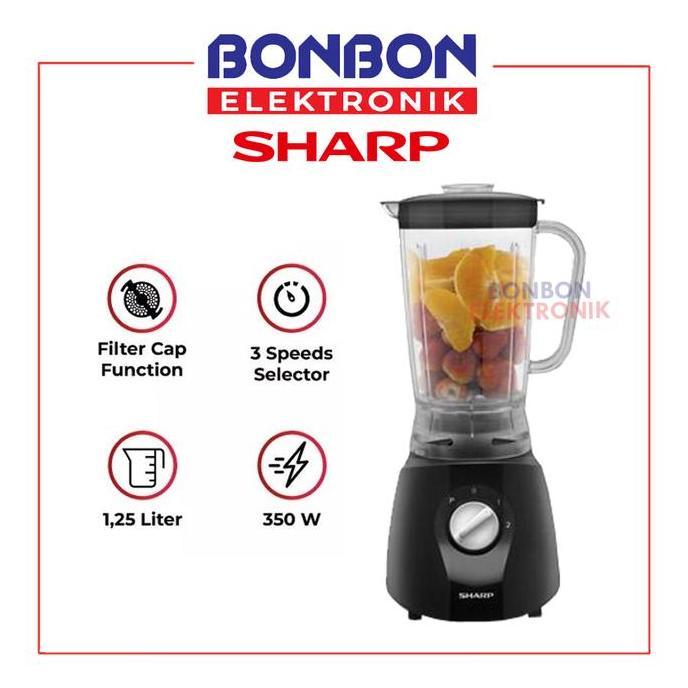 TERMURAH - SHARP Blender EM-121-BK 1.25 Liter / EM-121BK EM 121 BK