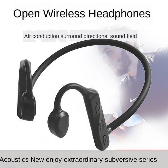 Headset Bluetooth Earphone Nirkabel Headphone Konduksi Tulang Tahan