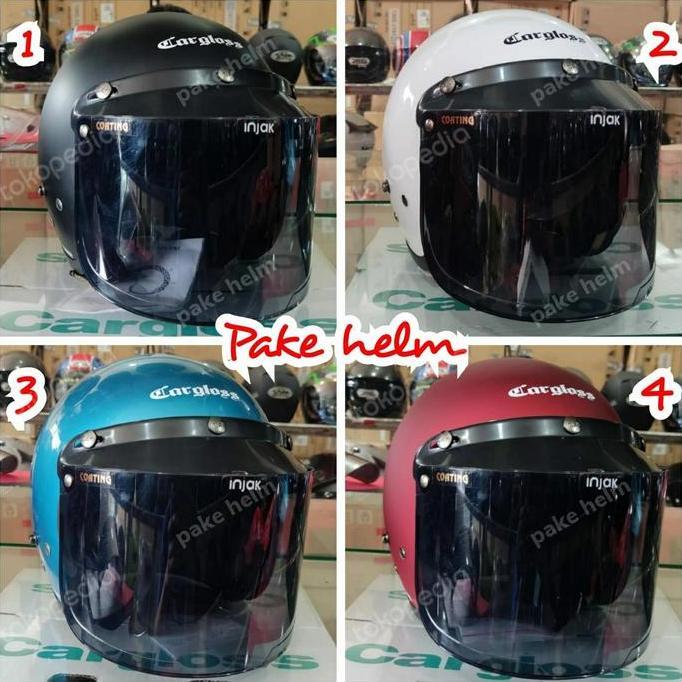 TERMURAH - HELM BOGO HELM CARGLOSS RETRO + KACA BOGO HELM CARGLOS ORIGINAL