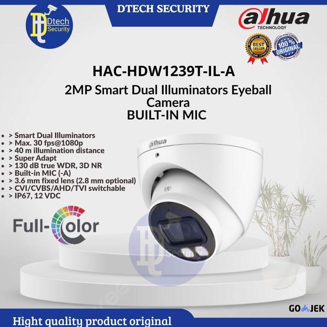 NEW CCTV Dahua Full Color + Audio / IP Camera Cctv Dahua 2MP Gelap Warna
