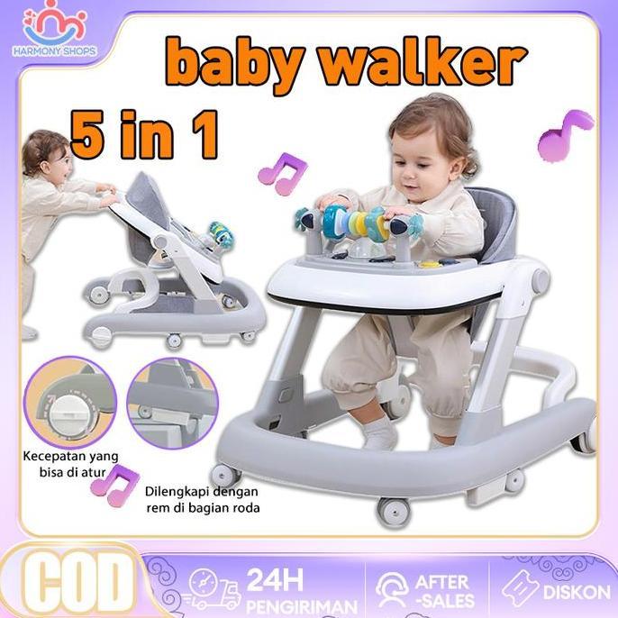 ahissalamahtiga - [cod]baby walker lipat untuk belajar berjalan - roda bayi kereta bayi toys anak-an