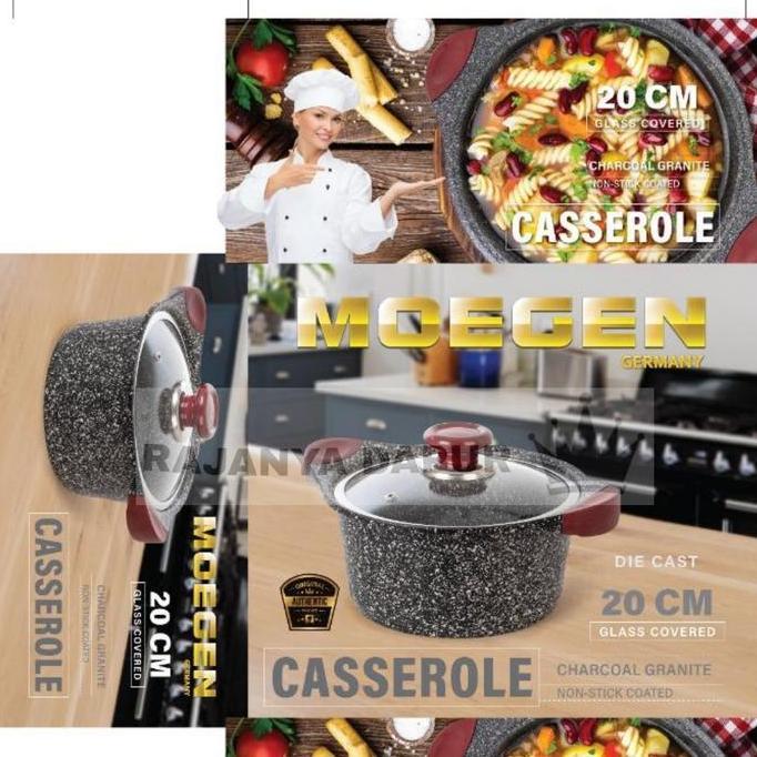 BEBAS ONGKIR - Casserole moegen germany marble coating 20 cm - panci marble moegen 20