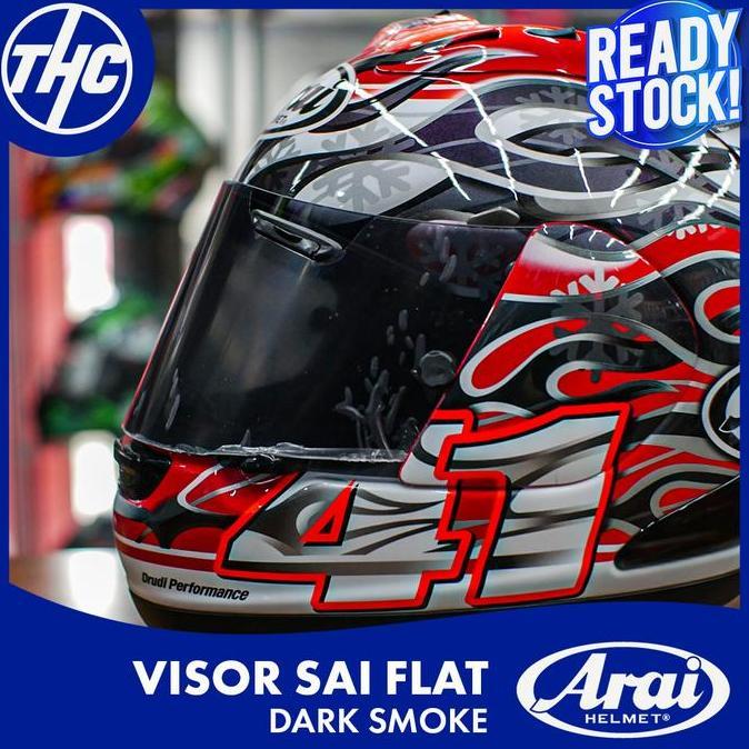 TERMURAH - VISOR FLAT KACA HELM SMOKE ARAI SAI RR5 QUANJUM J RAPIDE IR ASTRO IQ