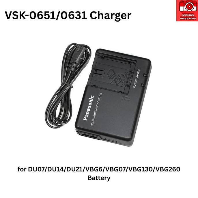 TERMURAH - Charger Panasonic VSK-0651 untuk Baterai VW-VBG6 VBG07 VBG130 VBG260 CGA-DU07 DU14 DU21