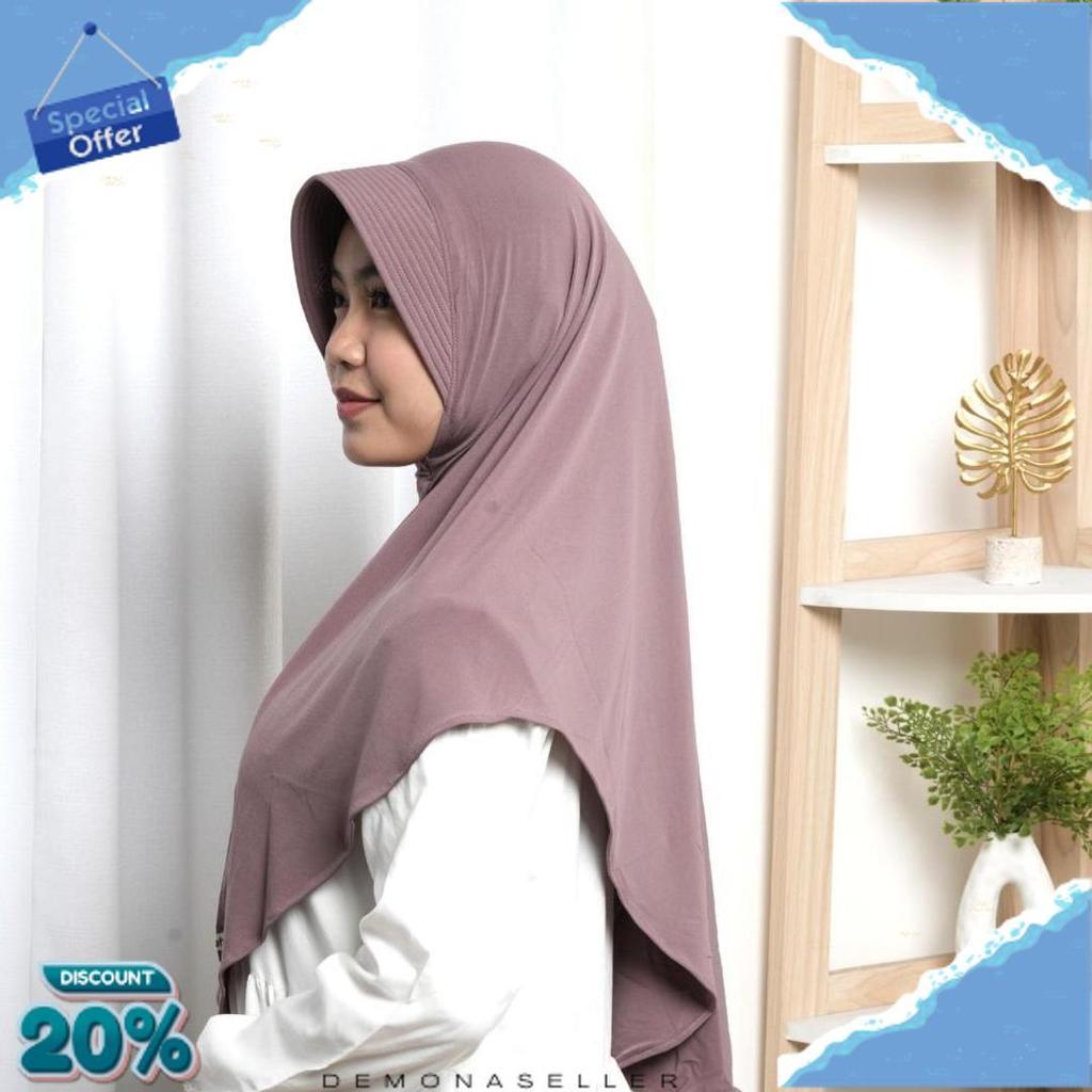Jamilah Hijab Daily 80 Hijab Jersey Lembut Nyaman Bergo Instant Jamilah Daily