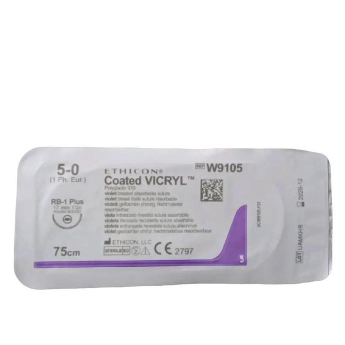 TERMURAH - Benang Vicryl 5/0 W9105 Roundbodied