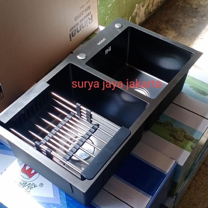 Kitchen sink ONAN 8245 BLACK / Kitchen sink 8245 hitam