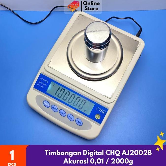 Mjerni- Timbangan Emas / Timbangan Kadar Air Digital Chq Aj2002B 2000G / 2Kg (Akurasi 0.01G)