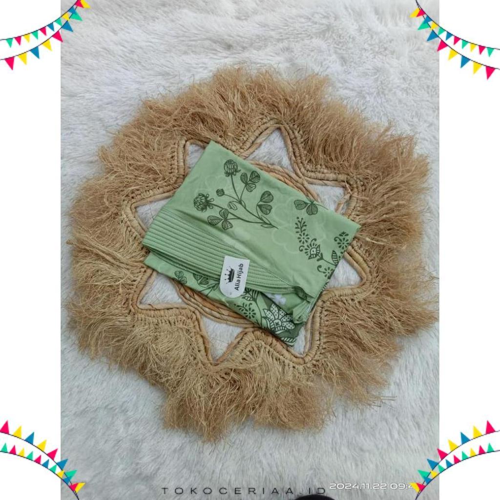 Hijab Bergo Pet  Jersey Printing Motif Bunga Premium