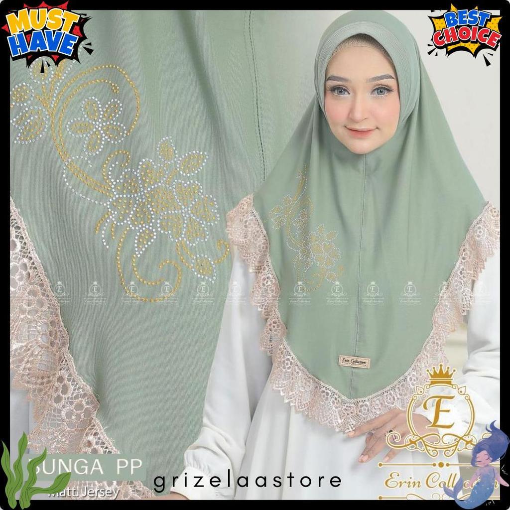 Hijab Instan Bernika Jersey Jilbab Renda Mewah Erin Collection