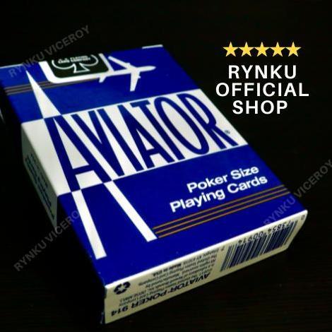 KARTU REMI AVIATOR PLAYING CARDS BIRU BLUE