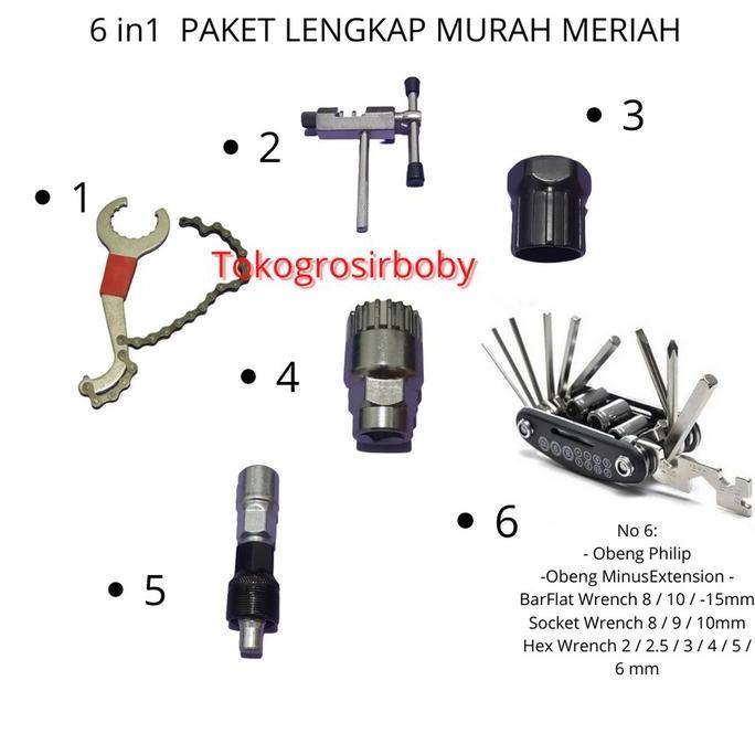 Promo Toolkit Sepeda Lengkap Alat Kunci Set Sepeda Toolkit Sprocket Sproket Sepeda Ja21 Cod