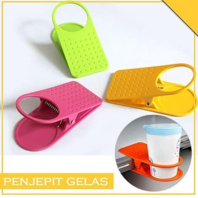 Promo Cup Clip Penjepit Tempat Gelas Mug Di Meja Table Cup Holder Office New Cod