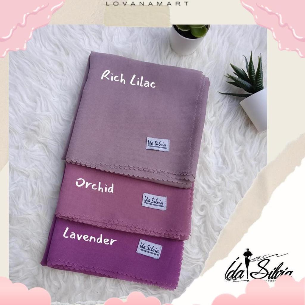 Purple Series / Lilac / Jilbab Segiempat Kerudung Segi Empat Lasercut Dan Jahit Tepi Hijab Square Pr