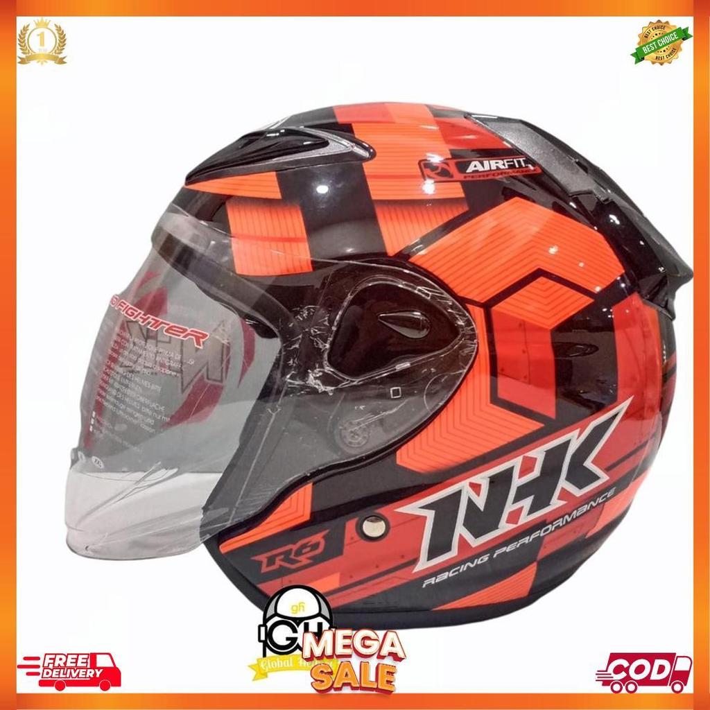 Helm Nhk R6 Cube Black Red Nhk R-6 Motif Cube Black Red [H2]