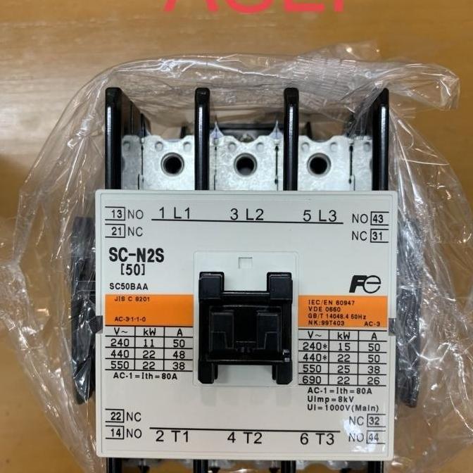 Kontaktor Contactor Fuji 50A Sc-N2S Scn25 Sc-2Sn Sc2Sn Sc2Ns Fuji Electric Terbaru 