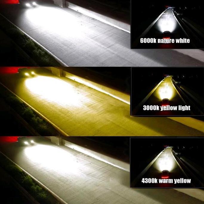 LAMPU LED MOBIL H4 3 WARNA OTTO V20S 70 WATT