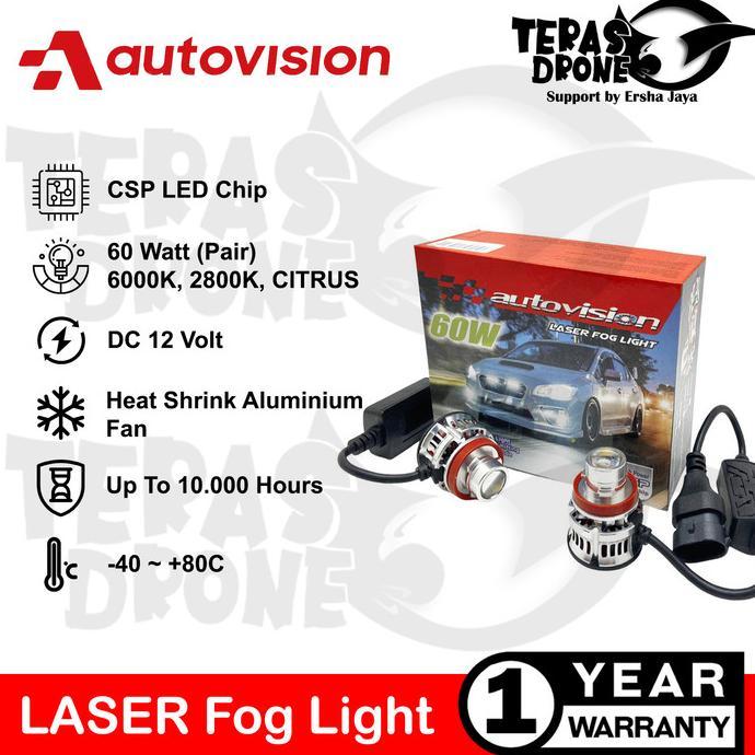Led Autovision Laser Foglamp H8 H11 H16 Hb4 70 Watt - Resmi Car Best Seller