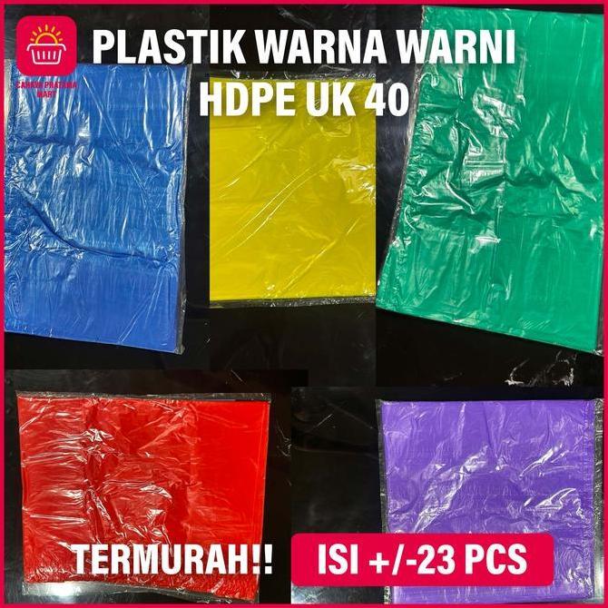 Picnpic- Kantong Plastik Kresek Warna Warni Hdpe Tebal Uk 40 Kresek Warna Kantong Hd Plastik Warna