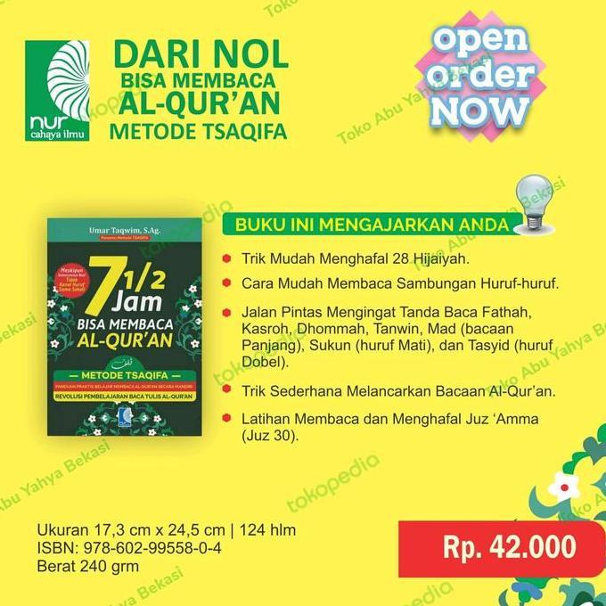 BUKU 7 JAM BISA MEMBACA AL-QURAN -Metode Tsaqifa