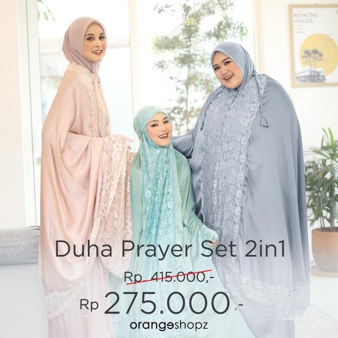 Mukena 2in1 Brokat Duha Prayer Set | Mukena Armani Silk Elegan Resleting Tali
