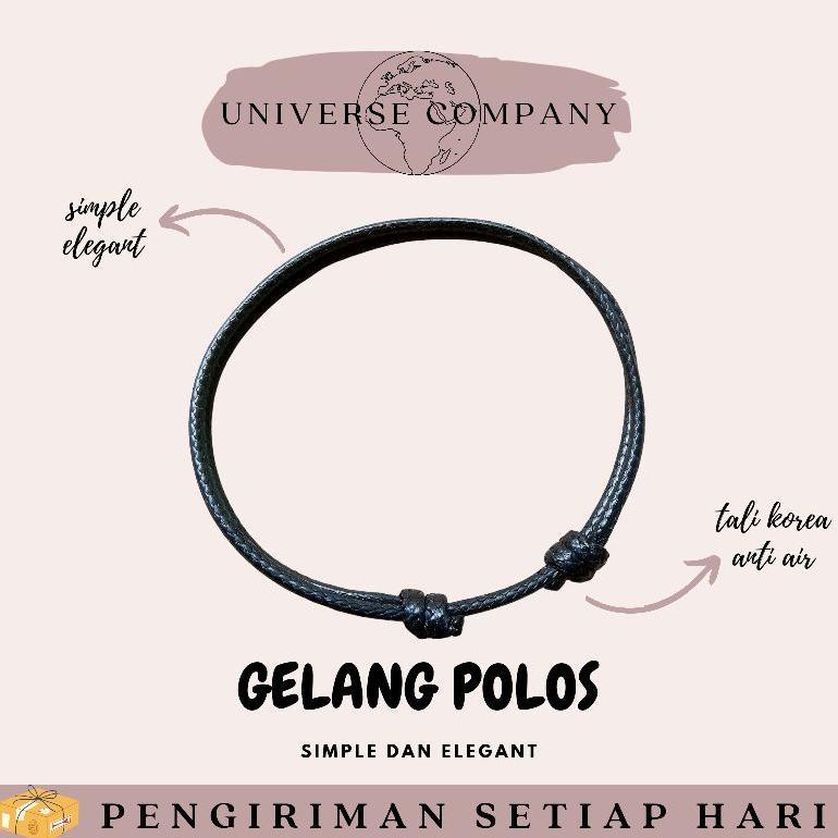 Terbaru [Uc] Gelang Polos Tali Korea Waterproof Elegan