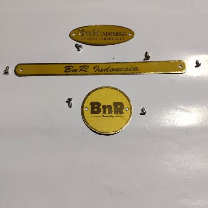 Satu no seri BnR plat bnr indonesia logo bulat bnr original sekrup
