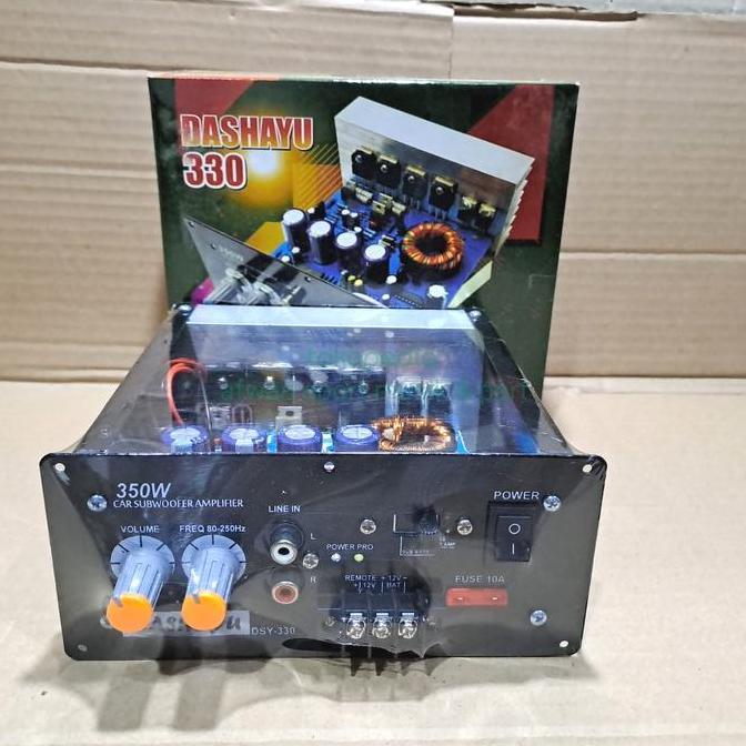 Kit Power Amplifier Subwoofer Mobil Monoblok 350 Watt .