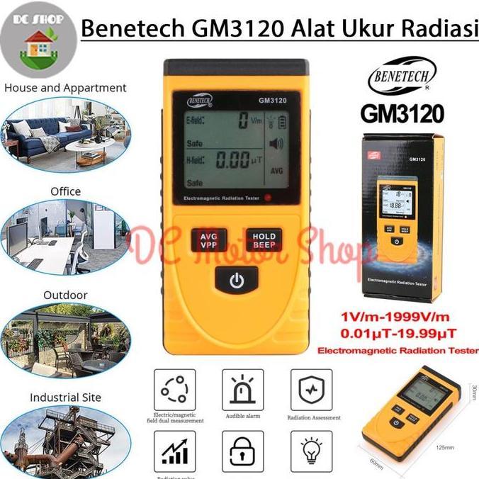 BENETECH GM3120 ALAT PENDETEKSI RADIASI DETEKTOR ALAT UKUR RADIASI ORI