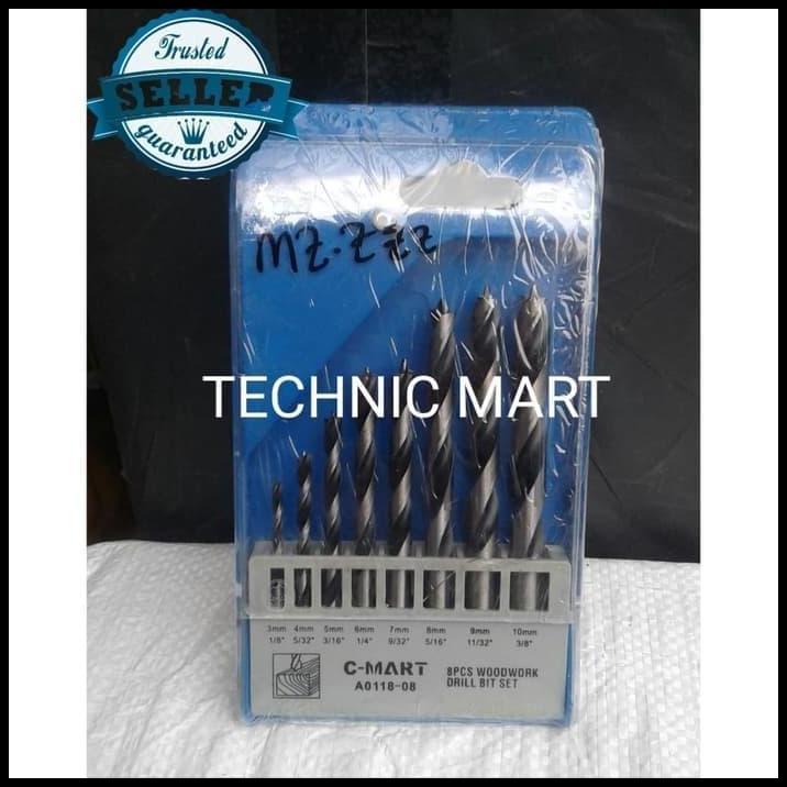 TERLARIS WOOD DRILL BIT MATA BOR KAYU SET 8 PCS CMART 