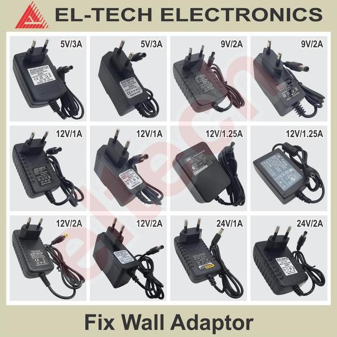 akbaralmah - adaptor power supply 5v 9v 12v 24v 1a 1.25a 2a 3a ac dc adapter catu daya dinding 5 9 1