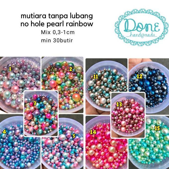 NO HOLE PEARL MUTIARA TANPA LUBANG MUTIARA IMITASI TANPA LUBANG S