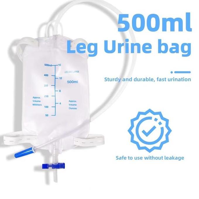 LADHUVHI Kantong Urin Kateter Pria Catheter Urinal Bag 500ml
