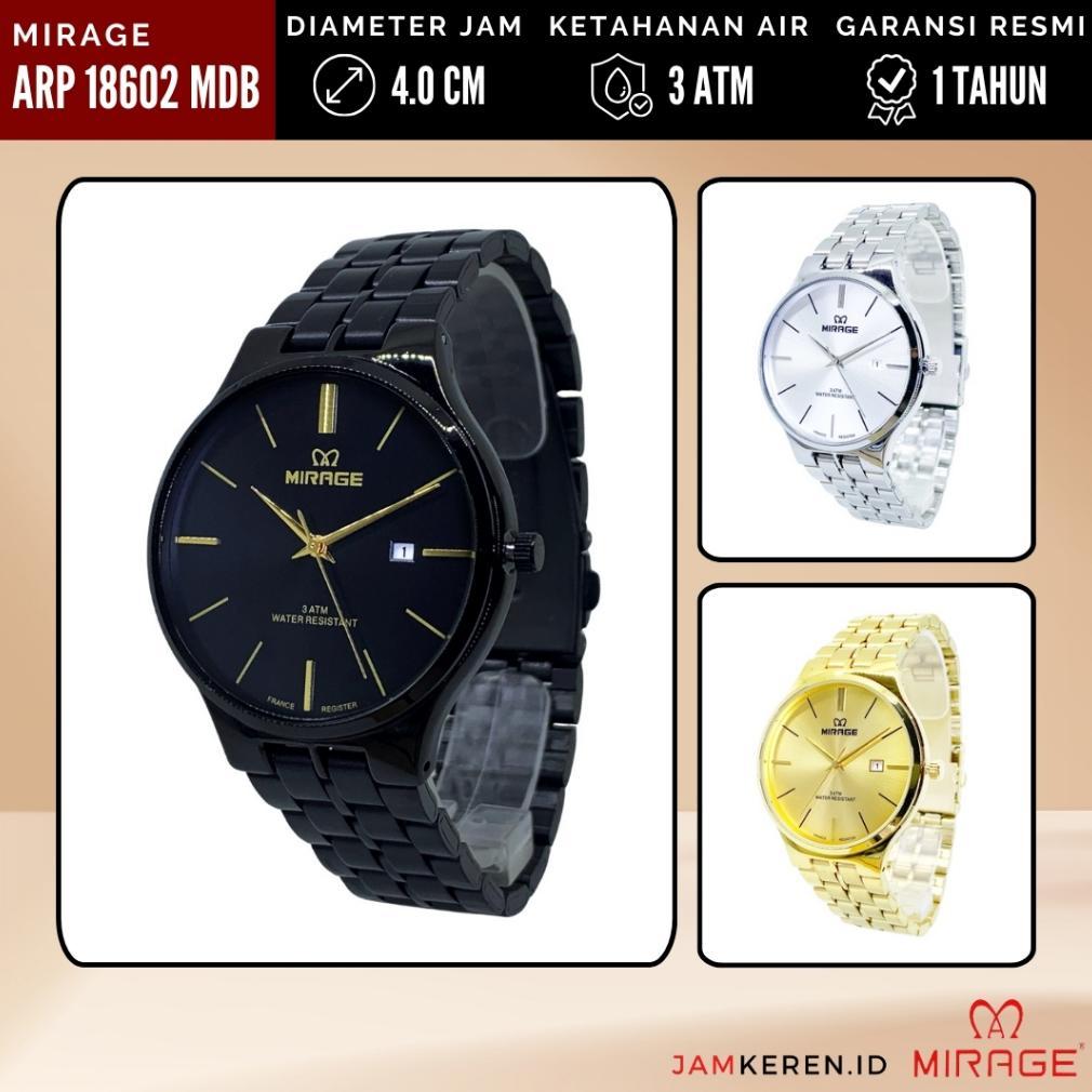 Jam Tangan Pria - Mirage - Jam Tangan Mirage Pria - ARP 18602 M Anti Air Original 100% Garansi Resmi