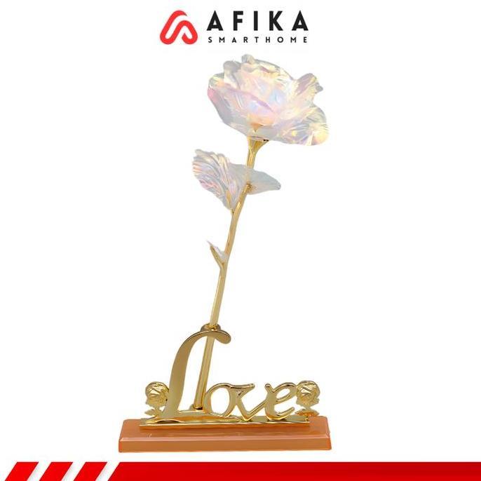 VINRYSA Bunga Mawar Dekorasi Glow in The Dark Rose Love Stand RGB LED